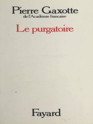 cover image of Le purgatoire